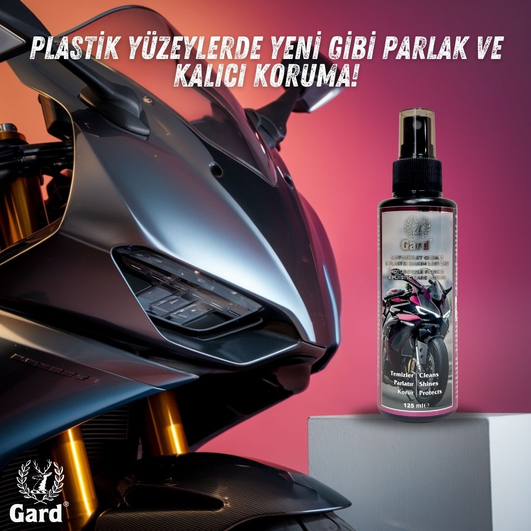 Gard Motosiklet Grenaj & Plastik Bakım Losyonu 125 ml – UV korumalı antistatik plastik parlatıcı
